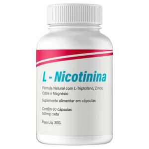 L-Nicotinina 550mg 60 Cápsulas – Suplemento para Parar de Fumar